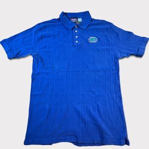 VTG Varsity Classics NCC NCAA Florida Gators University Striped Polo Shirt Large